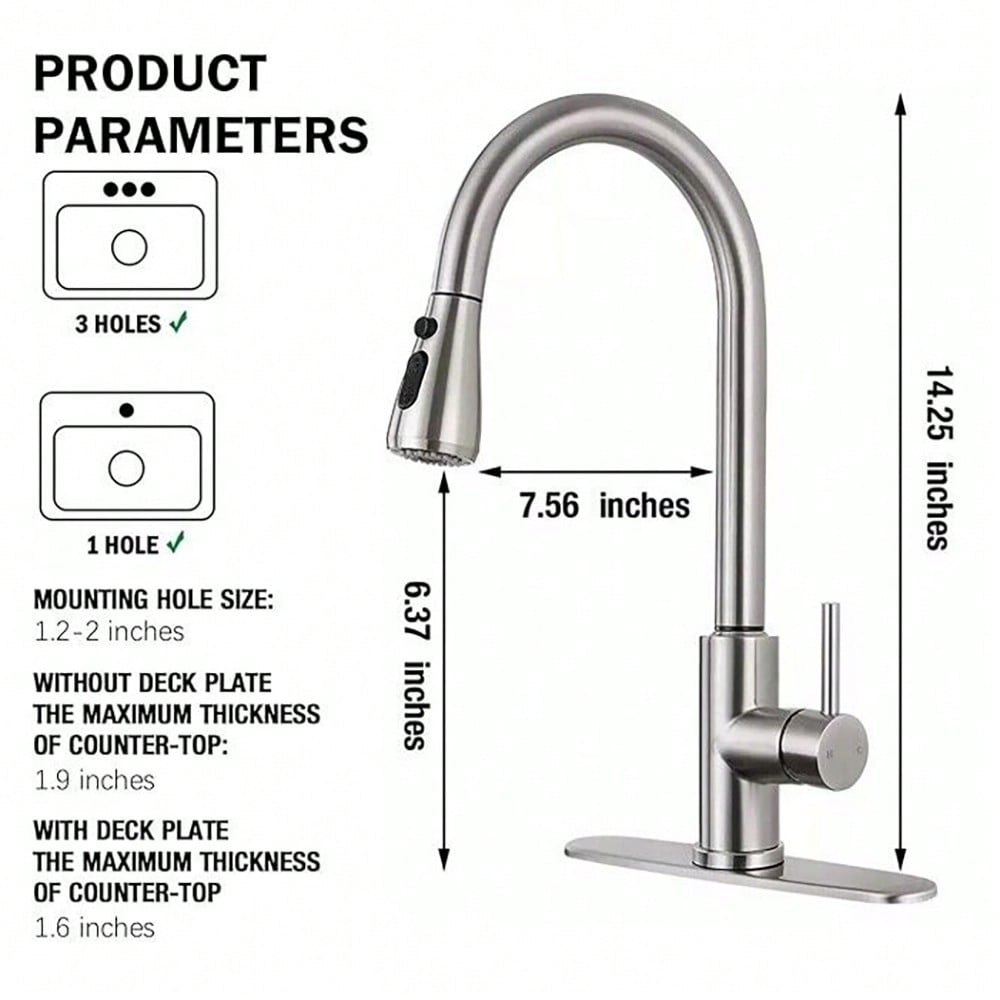 Kitchen Faucet With Pull-Down  - Commercial Kitchen And Bar 评论和价格